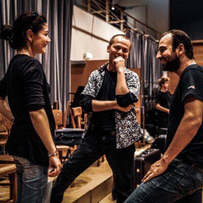 Mukaddas Mijit, Perhat Khaliq & Kinan Azmeh © Philippe Frese