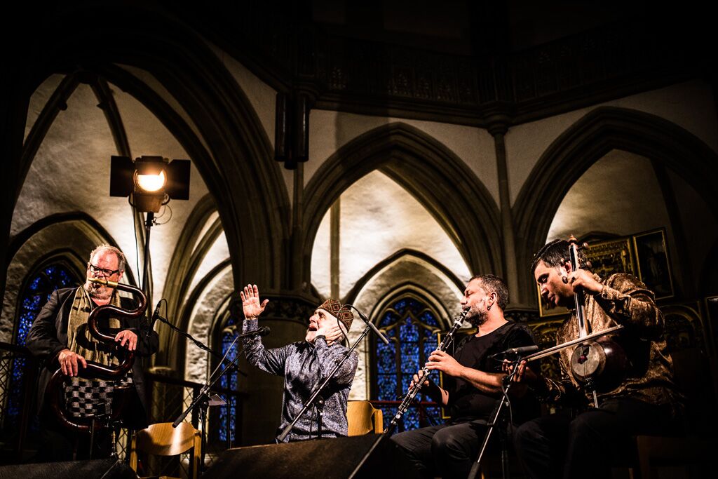 Michel Godard, Alim Qasimov, Hüsnü Senlendirici & Rauf Islamov © Andy Spyra