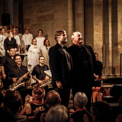 Frank Carlberg, Johannes Rahe, Syrian Bigband & Osnabrücker Youth Choir © Philippe Frese