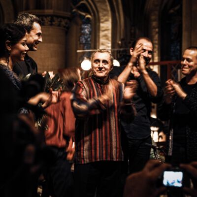 Mukaddas Mijit, Michael Dreyer, Alim Qasimov, Kinan Azmeh & Perhat Khaliq © Philippe Frese